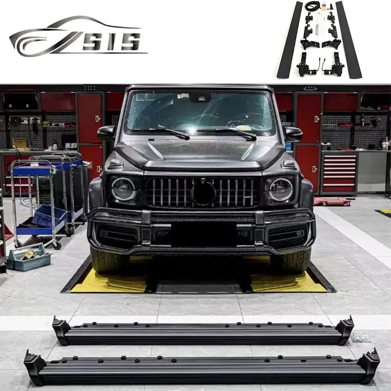 G-Wagon W463a 2018-2023 электрическая боковая подножка для W464 G63 G65 G500 G550 боковая подножка, длинная или короткая электрическая педаль