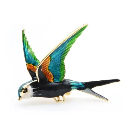 Flying Swallow Brooch Pins For Women Animal Bird Broche Jewelry Gift