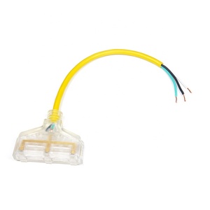 16AWG ETL ได้รับการอนุมัติ SJTW NEMA 5-15r 13Amp 3-สาย T รูปร่างสายไฟ 12 นิ้ว - Product Image 1