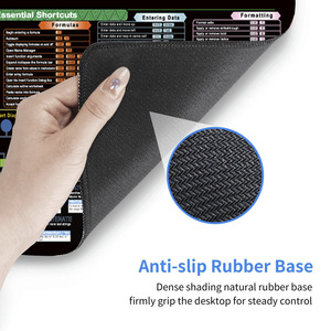 La más nueva gran oferta Excel Shortcut Desk Mat Keyboard Mouse Pad XL,XXL Extended LargeRubber antideslizante Rubber Custom Desktop Mouse Pad