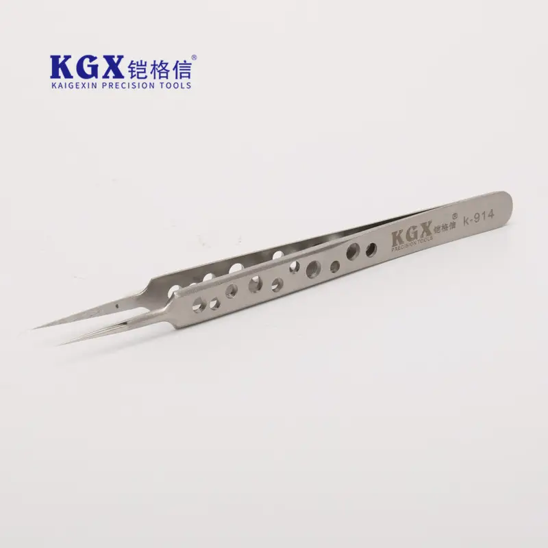 Kaigexin K-914 lucidata a mano Craft 201 foro pinzette in acciaio inox