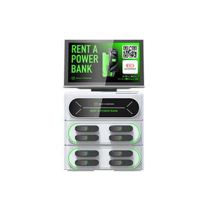 <strong>Emergency</strong> Charging Station 8 Slots Portable Stackable Machine with 8 Pcs Powerbank with Screen for Advertisement for Commercial - Product Image 4