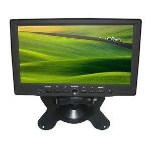 Monitor pequeño Universal para ordenador, de 7 pulgadas TFT-LCD pantalla HD, entrada de Audio y vídeo AV/HD MI/VGA para cámara de coche de 12V, reproductor de DVD STB
