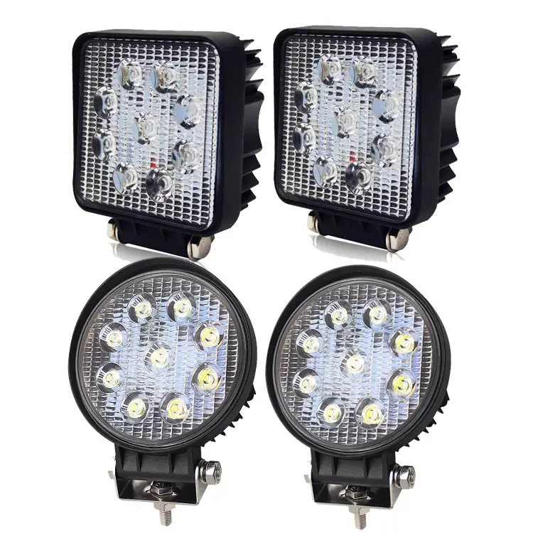 Round Tractor Headlight 4.6inch 27w Led Work Light