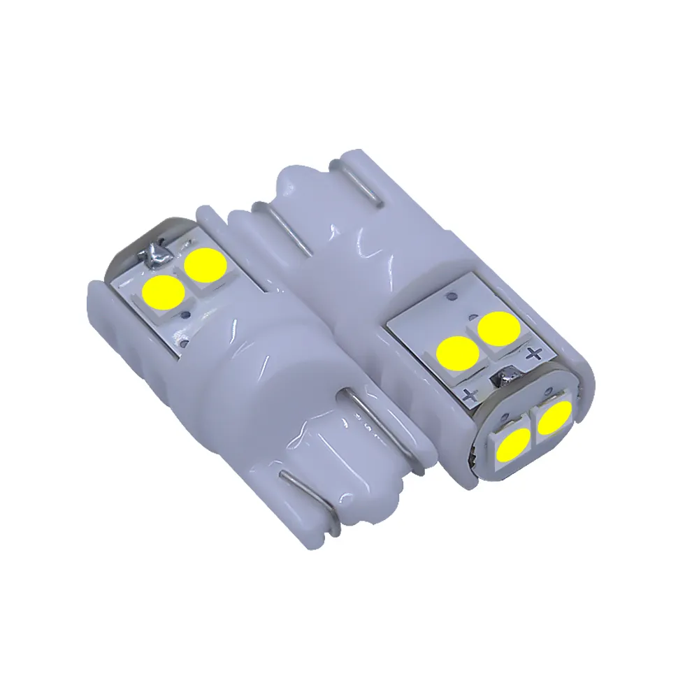 F2WORLD DC 12V Lente de cerámica LED luz interior del coche 12V T10 6 SMD interior del automóvil LED luz de techo de lectura T10 W5W