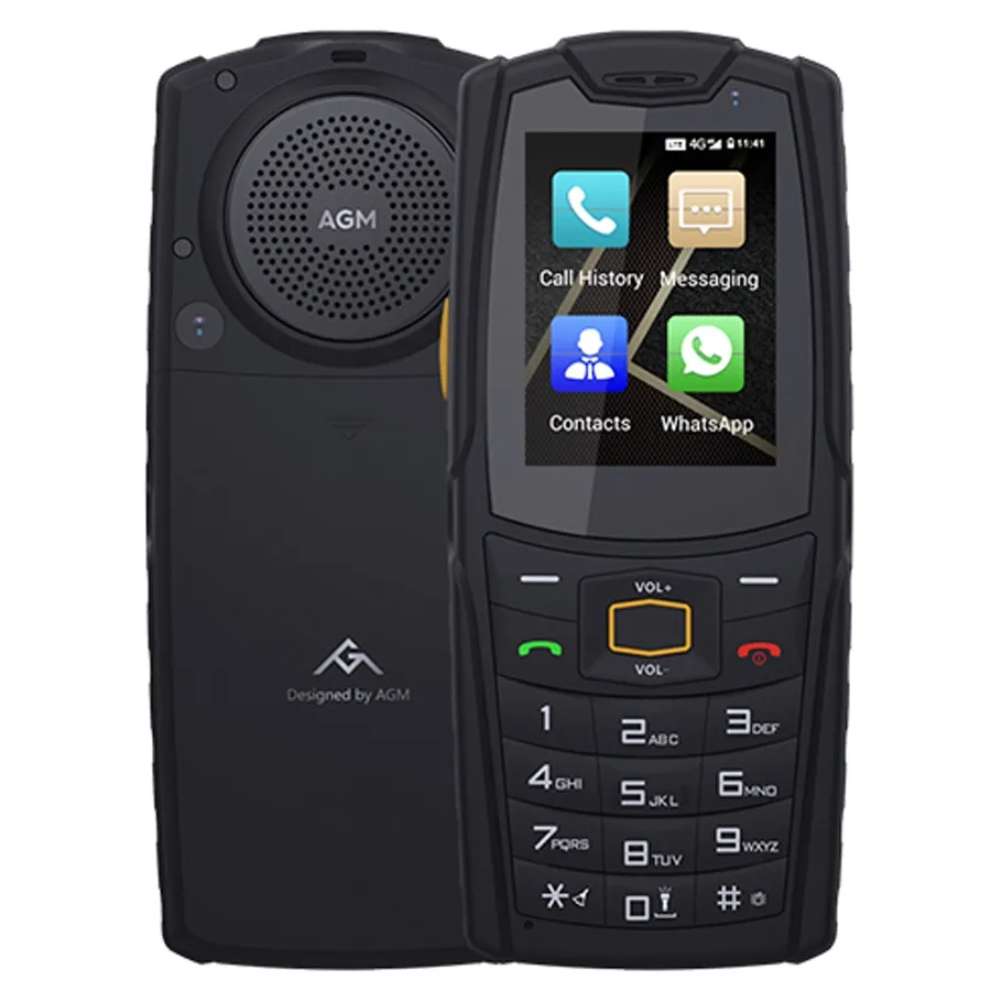 Teléfono Móvil resistente AGM M7, barra de funciones de red 4G, resistente al agua IP68, Batería grande, altavoz de sonido de 2,4 pulgadas
