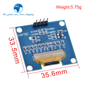 4PIN 1.3 OLED-Modul weiß/blau Farbe 128 X64 1,3 Zoll OLED LCD LED-Anzeige modul 1,3 "IIC I2C Kommunizieren Sie mit Gehäuse für Arduino