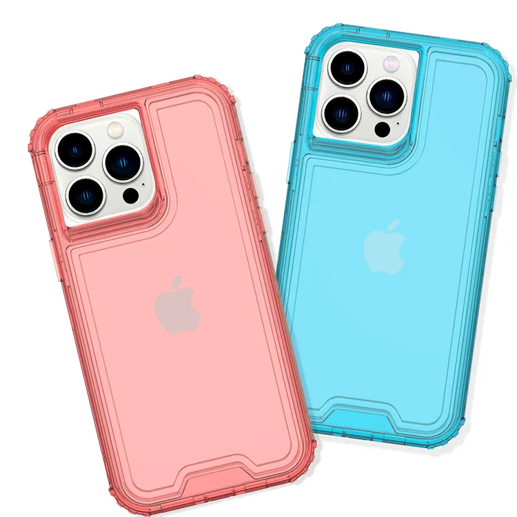 For iPhone 15/15 Pro/15 Promax 3 in 1 Transparent shockproof case, Clear armor case for iPhone 14