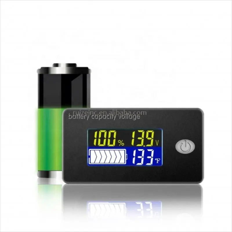 Li-Ionen-Blei-Säure-Batterie-Kapazitäts anzeige 12V 24V 36V 48V 60V Anzeige LCD-Voltmeter-Temperaturmesser-Tester JS-C35