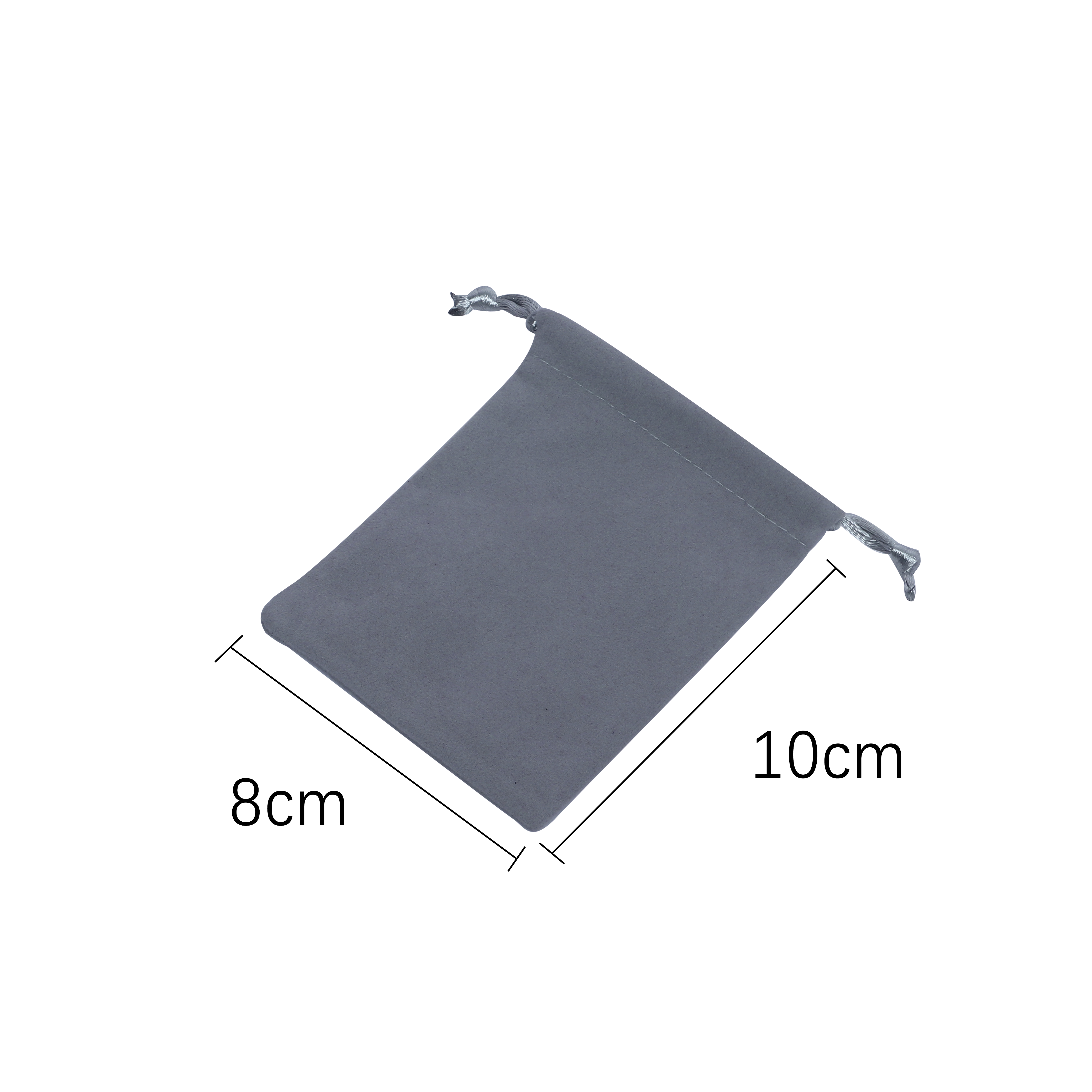 Gray Drawstring Pouch