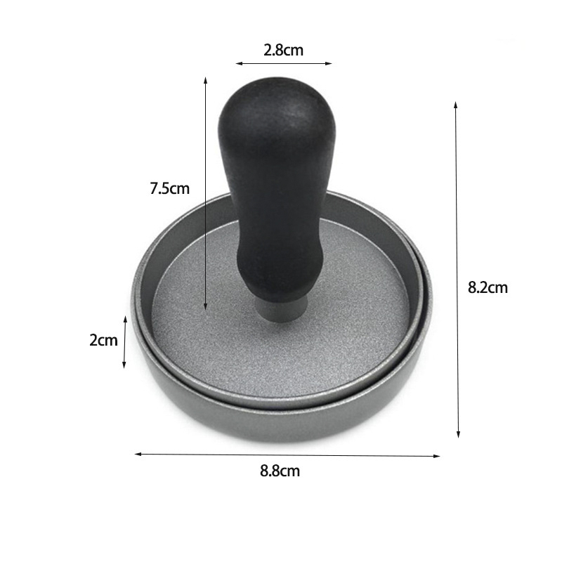 Poignée noire-8,8 cm