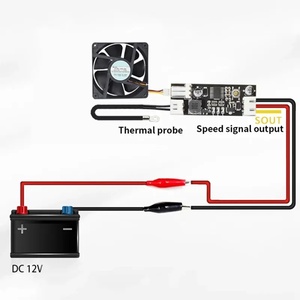 Single 12V 0.8A DC <strong>PWM</strong> 2-3 Wire Fan <strong>Temperature</strong> Control Speed <strong>Controller</strong> Chassis Computer Noise Reduction Module NTC B 50K 3950 - Product Image 4