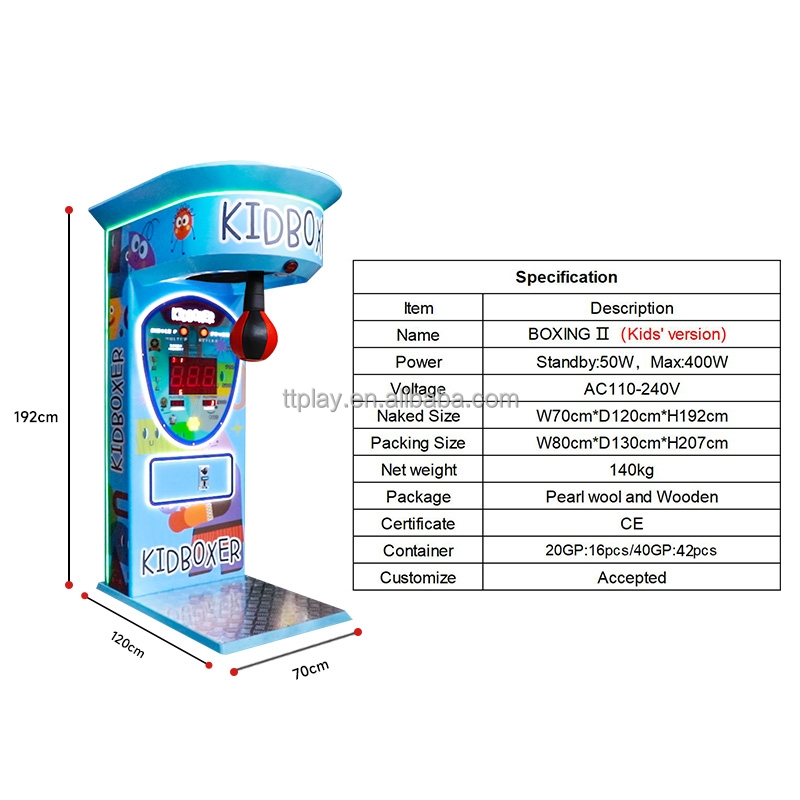 Máquina de boxeo infantil azul