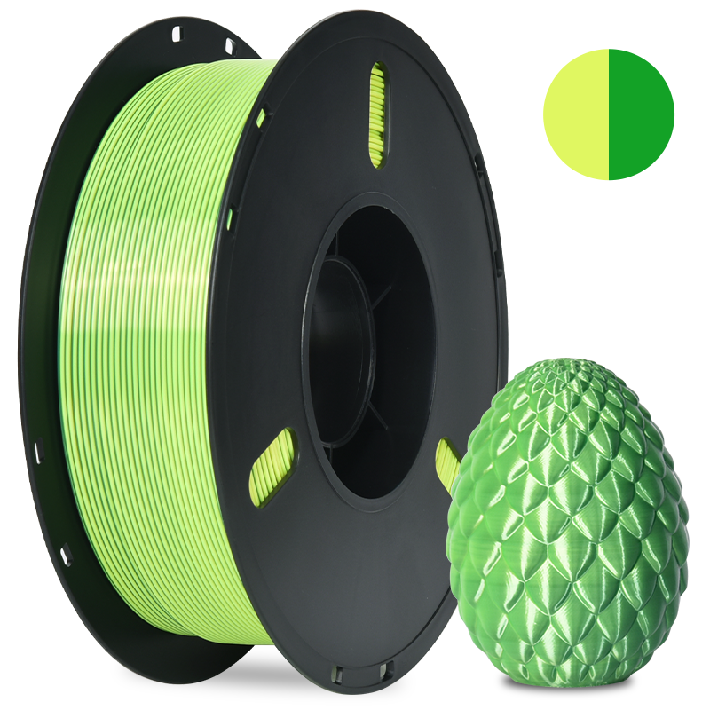 PLA Silk Dual Yellow-Green 1kg
