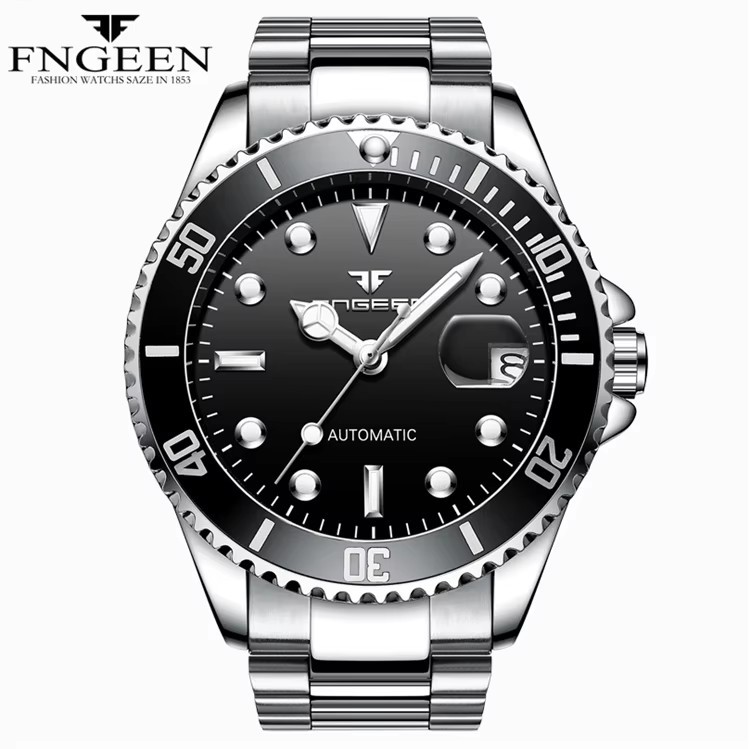 1 black - stainless steel strap