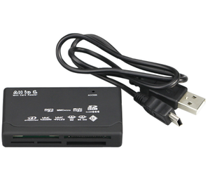 6 In 1 Mini çoklu kart okuyucu SD XD MMC MS CF USB bellek kart okuyucu gümüş ve siyah renk - Product Image 4