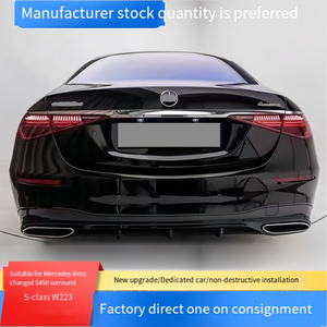 Adatto per 2021 modifica Mercedes-Benz classe S W223-paraurti anteriore S450 e paraurti posteriore Surround di grandi dimensioni e griglia centrale. - Product Image 5