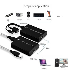 Cross Border USB Extender 60m Extender signal Amplifier External Printer Scanner Camera for Home Office - Product Image 4