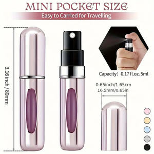 <strong>5ml</strong> 8ml 10ml Mini <strong>Perfume</strong> <strong>Atomizer</strong> Travel Refillable Portable <strong>Empty</strong> Aluminum <strong>Perfume</strong> Oil Spray Refill Bottle - Product Image 6