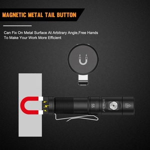 Asafee AK-S5 Nhỏ Chiến Thuật Đèn Pin Di Động 1400Lumen Mini Torch Ánh Sáng Có Thể Sạc Lại Nhôm Chiến Thuật Đèn Pin Với Nam Châm - Product Image 4