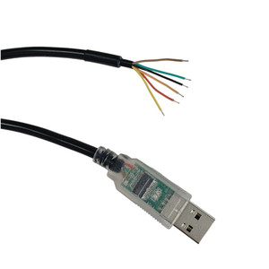 1,8 M USB zu RS232 WIRE END SCHWARZES Kabel Ftdi RS232 Level UART Signale Usb-rs232-we-1800-bt-5,0 0,0 3,3 Kabel zur Programmierung - Product Image 1