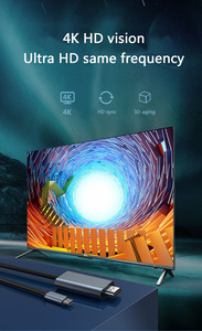 Nikel kaplama hdmi tip-c kablo 4k 60 120hz hdmi 2.1 tip-c kablo hd tip c hdmi 4k cep telefonu dizüstü ekran hattı - Product Image 5