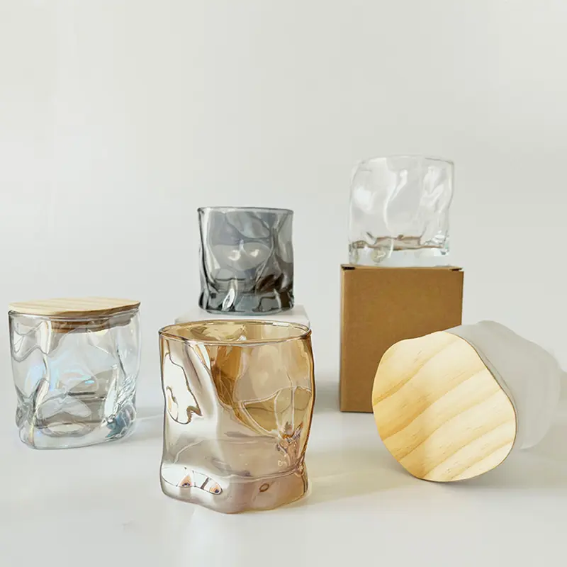 Candelabros de luxuoso 200ml, utensílios para fazer velas, vidro de cristal, frascos vazios