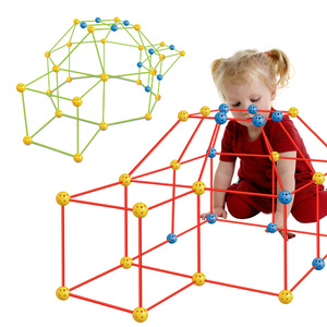 Huiye inşaat DIY kale yapı kiti ile kale Den Forts ve blok oyuncak kids 'forts yapı kendi kale - Product Image 4
