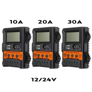 12V 24V Solar Smart Controller PWM Solar regler 10A 20A 30A Solar laderegler mit LCD-Display Dual USB Putout - Product Image 1