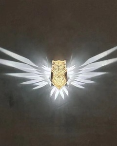 猫头鹰造型艺术装饰灯新款<span class=keywords><strong>3D</strong></span>壁灯动物发光二极管睡眠墙夜灯
