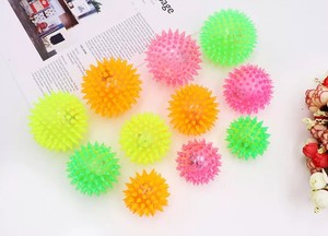 Pet Flashing Bouncy Ball <strong>Toy</strong> Cats and Dogs <strong>Squeeky</strong> <strong>Toy</strong> Random Color Spike Ball Pet <strong>Toy</strong> - Product Image 6