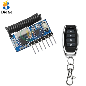 ワイヤレス433MhzRFモジュールレシーバー内蔵学習コード1527デコード4チャンネル出力 - Product Image 1