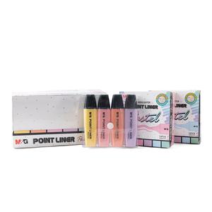 M & G elegante marcador resaltador 4 colores vivos perfumada tinta fluorescente marcador de punta cónica resaltador conjunto - Product Image 5