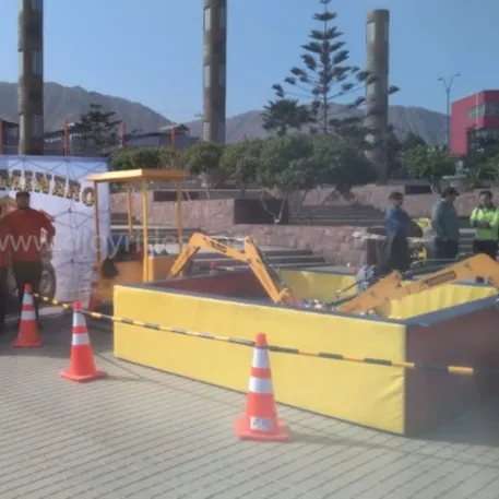 Parque de diversões monta crianças jogos de brinquedo mini escavadeira elétrica