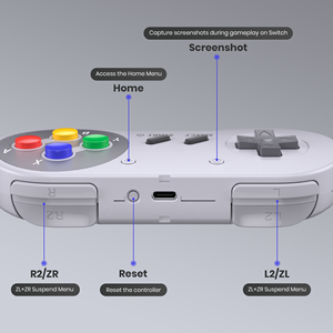 무선 2.4G SNES 게임 컨트롤러 닌텐도 스위치 PC 윈도우 라즈베리 파이 MAC SNES SFC 용 SNES 및 USB 어댑터 - Product Image 6
