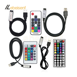 Миниатюрный RGB контроллер диммера с питанием от USB 5-24 В, интерфейс PIN4 с беспроводным пультом дистанционного управления для светодиодной цветной панели 5050