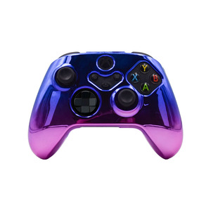 Xbox serisi X oyun denetleyicisi için altın kaplama kabuk koruyucu kılıf cilt degrade mavi mor kapak Xbox kablosuz denetleyici - Product Image 3