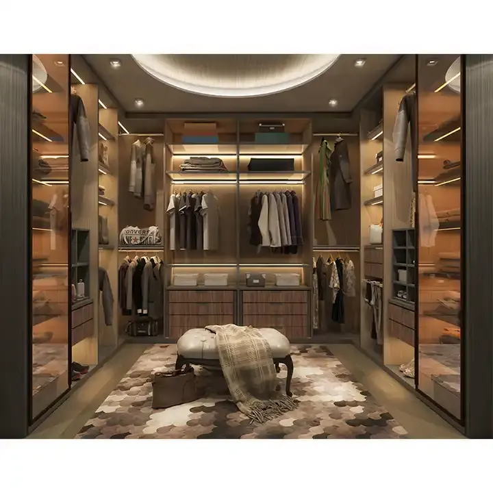 2024 moderno vestidor armario para habitacion sistemas personalizados diseño armarios de dormitorio de madera