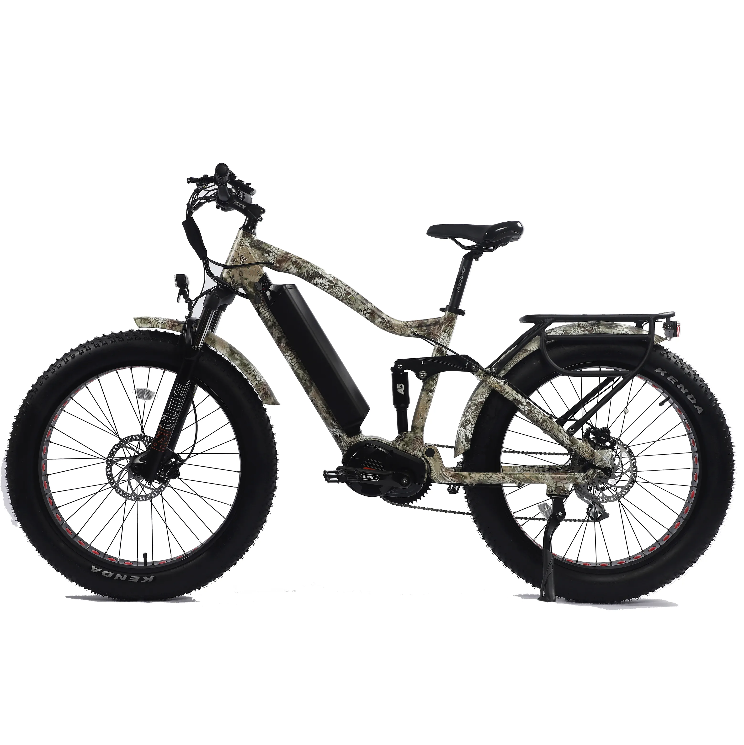 Bafang M620 Mid Drive Full Suspension e bike M620 Ebike 52v 17.4Ah 1000w Mountain Bike elettrica 26 pollici Fat Tire Ebike