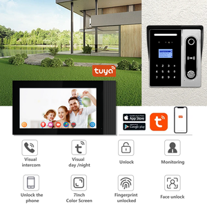 Tuya <strong>Touch</strong> Screen 4 Wire <strong>Intercom</strong> Wired Video <strong>Intercom</strong> Doorbell <strong>System</strong> 7 Inch Video <strong>Intercom</strong> for Villa - Product Image 1