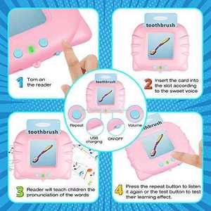 Máquina de aprendizaje educativo en inglés para niños en edad preescolar y estudiantes de primaria que hablan juguetes de entrenamiento con tarjetas Flash - Product Image 3