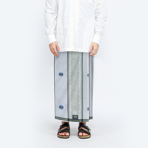 Yetişkinler için Sarong Futa jakarlı Premium Sarong klasik altın Motif C45 SSF gri endonezya erkek BHS Sarong endonezya - Product Image 2