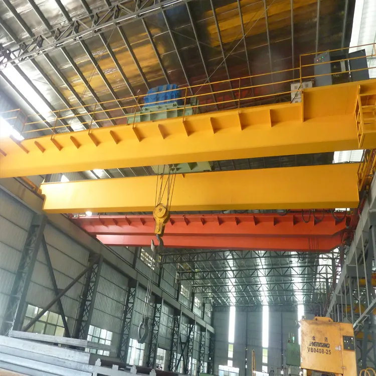 Good quality heavy duty double trolley Beam 5 Ton overhead Bridge Crane with Remote Control