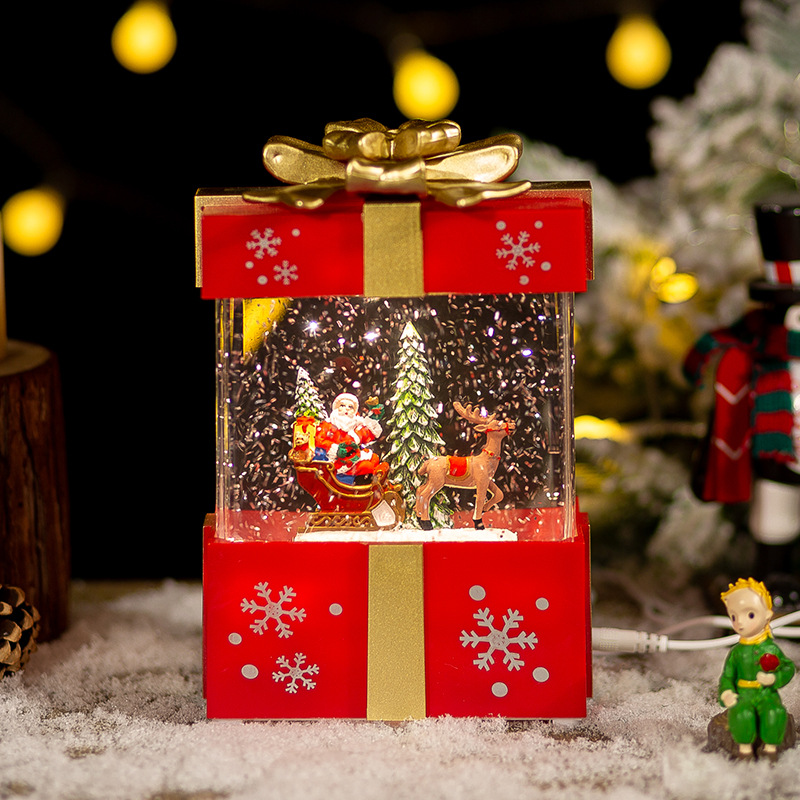 Caja de regalo roja grande Papá Noel