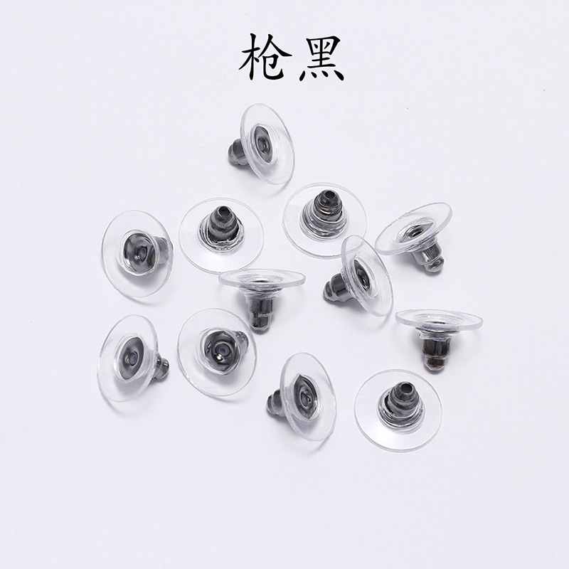 Auriculares con forma de OVNI, color negro plomizo, 100 unidades por paquete.