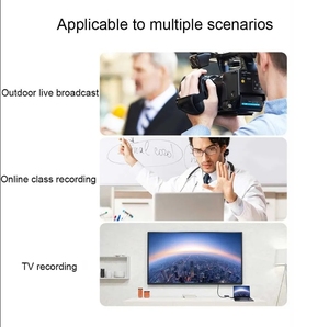 Tarjeta de captura de VIDEO 4K HD con interfaz USB 3,0 y entrada de micrófono para transmisión y grabación de alta calidad, divisor - Product Image 2