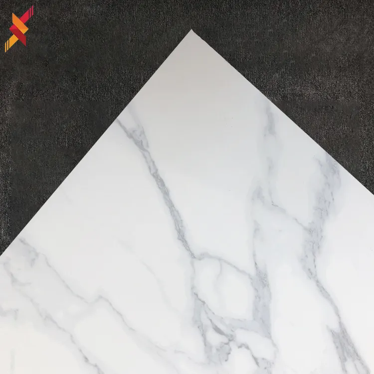 Fohu langli fábrica alemão branco mármore porcelana piso telhas cerâmica kuwaamo 60x60