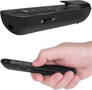 Hyperlink Wireless presentatore USB 2.4GHz RF puntatore telecomando nero Slide Advancer luce verde Volume controllo Clicker - Product Image 3