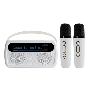 S8 akıllı şarkı sözleri ekran uzun pil ömrü taşınabilir kablosuz mikrofon Bluetooth Karaoke hoparlörü - Product Image 1
