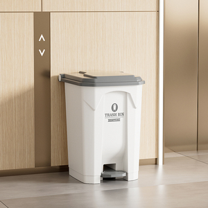 批发80L塑料垃圾桶带踏板垃圾桶用于垃圾用途矩形垃圾桶 - Product Image 4